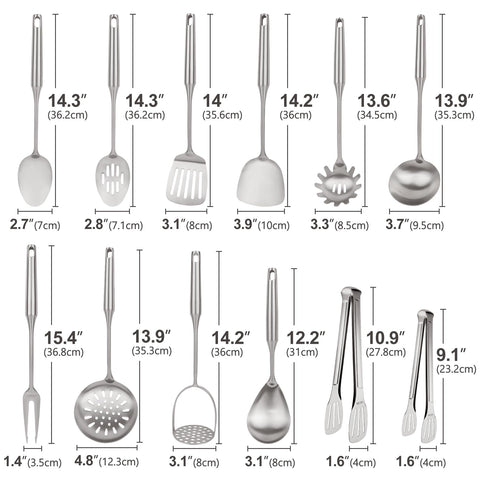 WHIFUTENS dishwasher-safe metal utensils for easy cleanup after cooking
