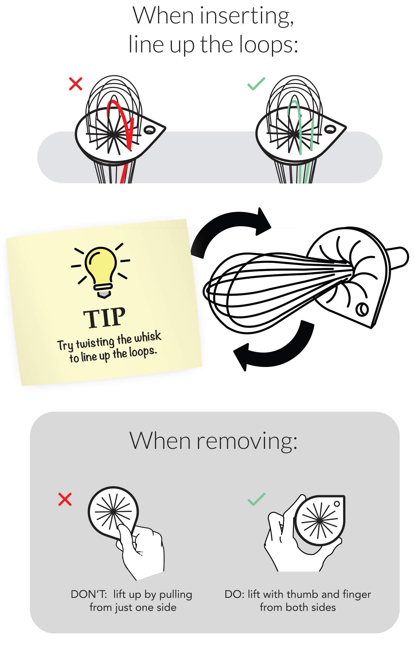 Note on care: WHISK WIPER is hand wash only, avoid high heat