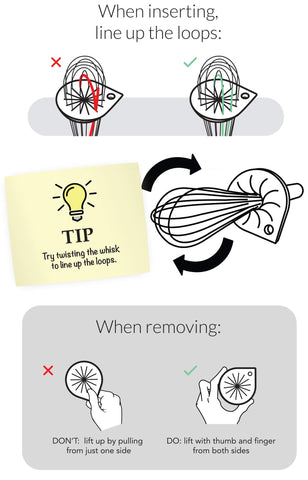 Note on care: WHISK WIPER is hand wash only, avoid high heat