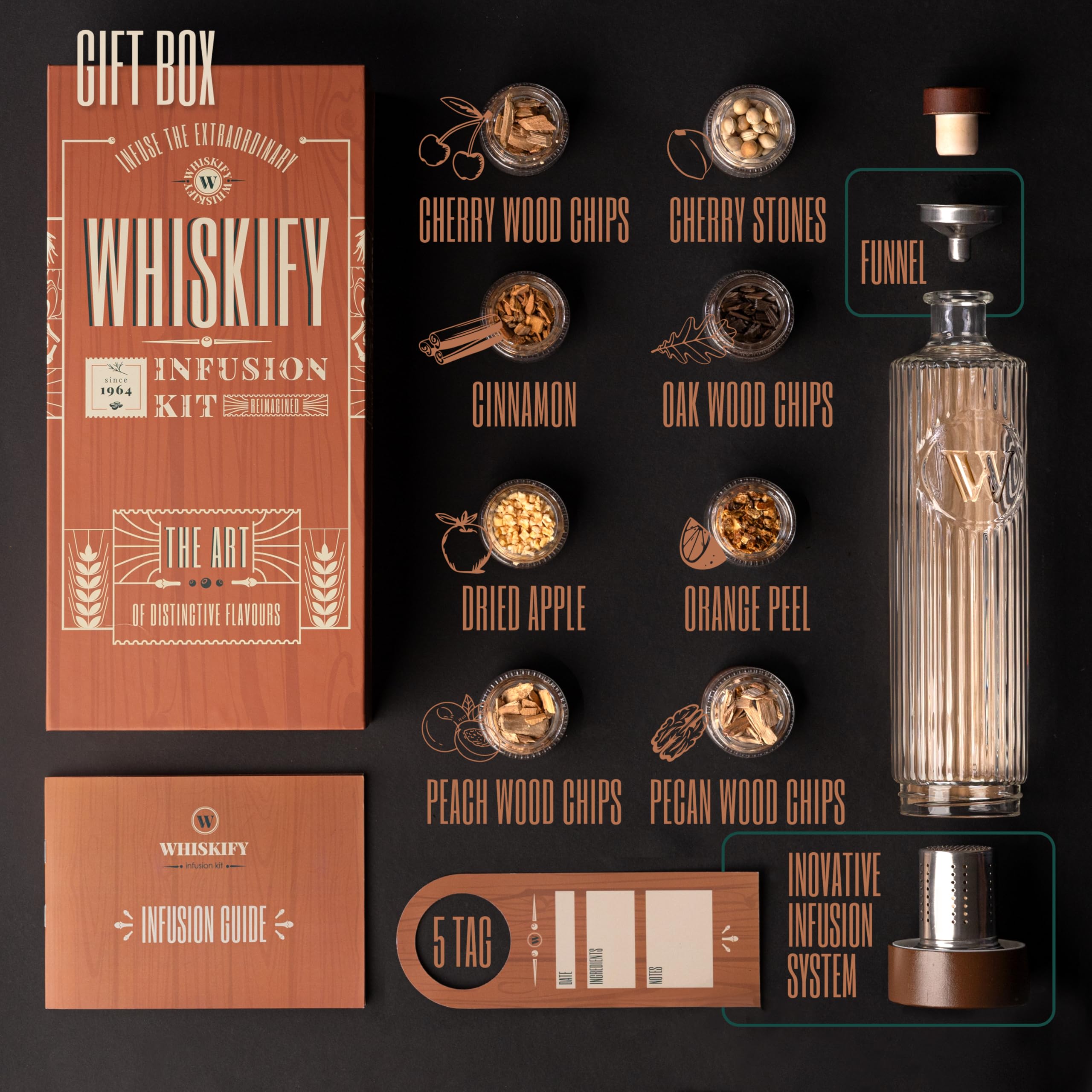 Whiskify whiskey decanter set for elegant serving and sharing.