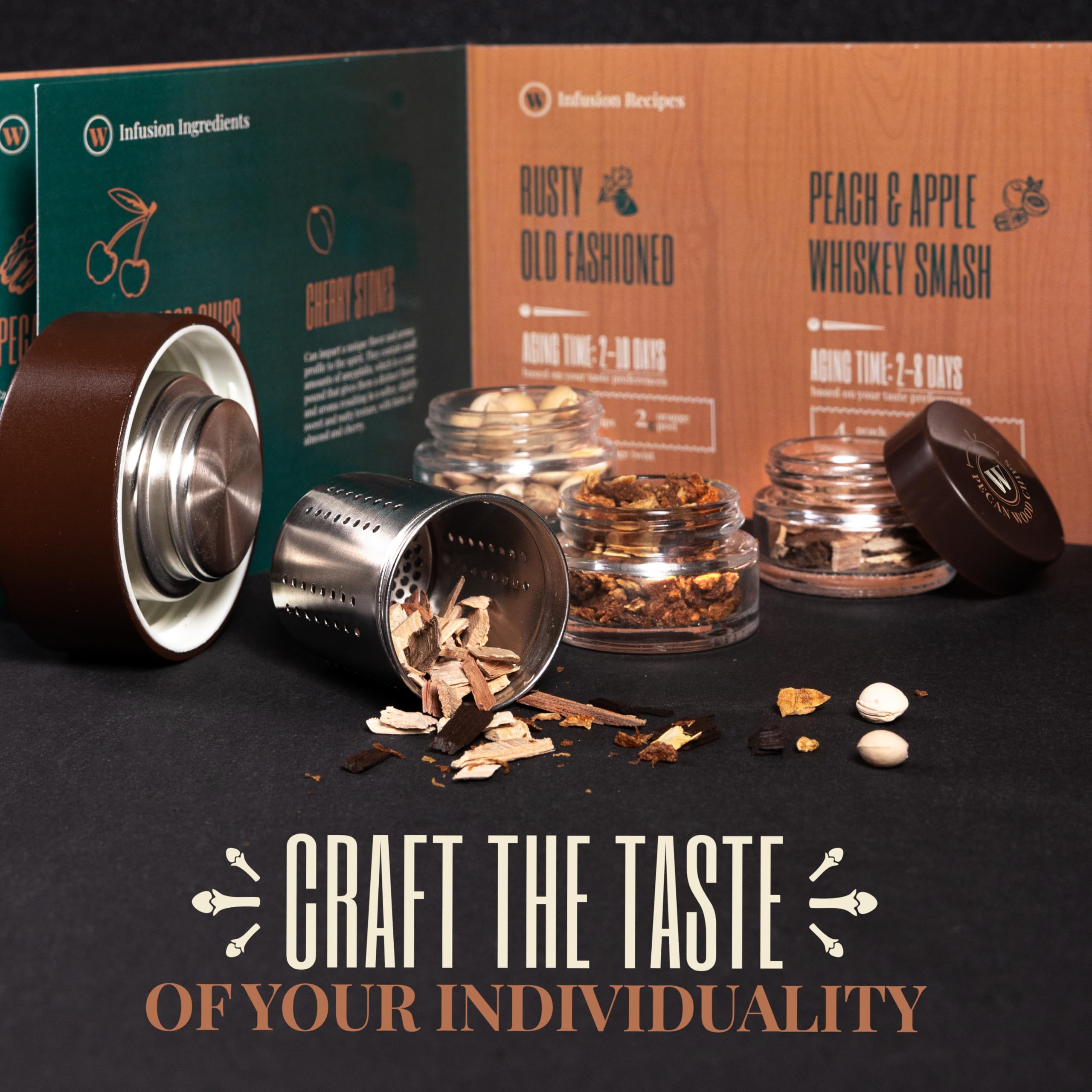 Whiskify wood chips pack to add depth of flavor.