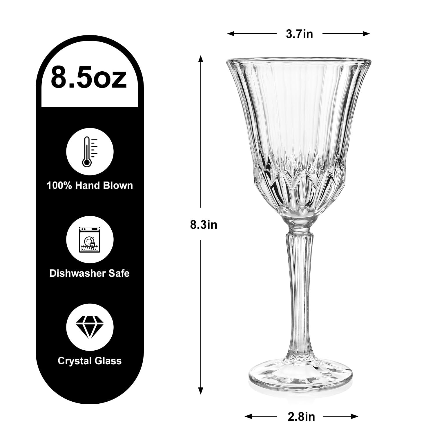 Whisquor lead-free crystal close-up highlighting clarity and refined rim
