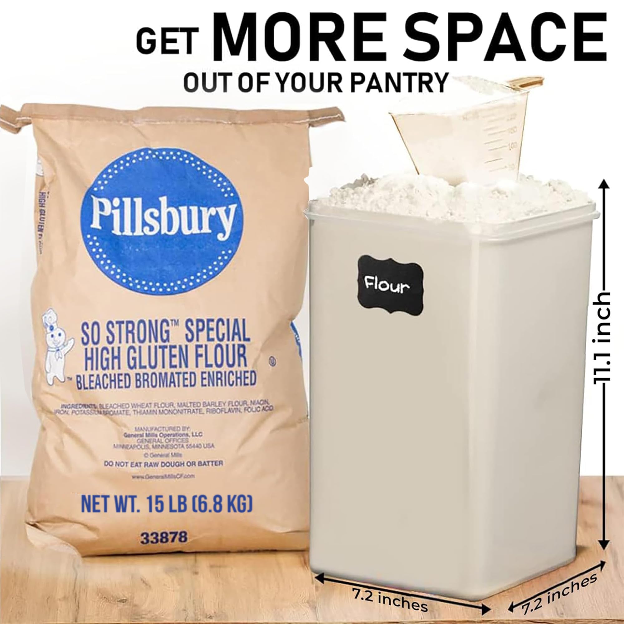 White Feather Supplies airtight lids closeup demonstrates secure closure for bulk storage