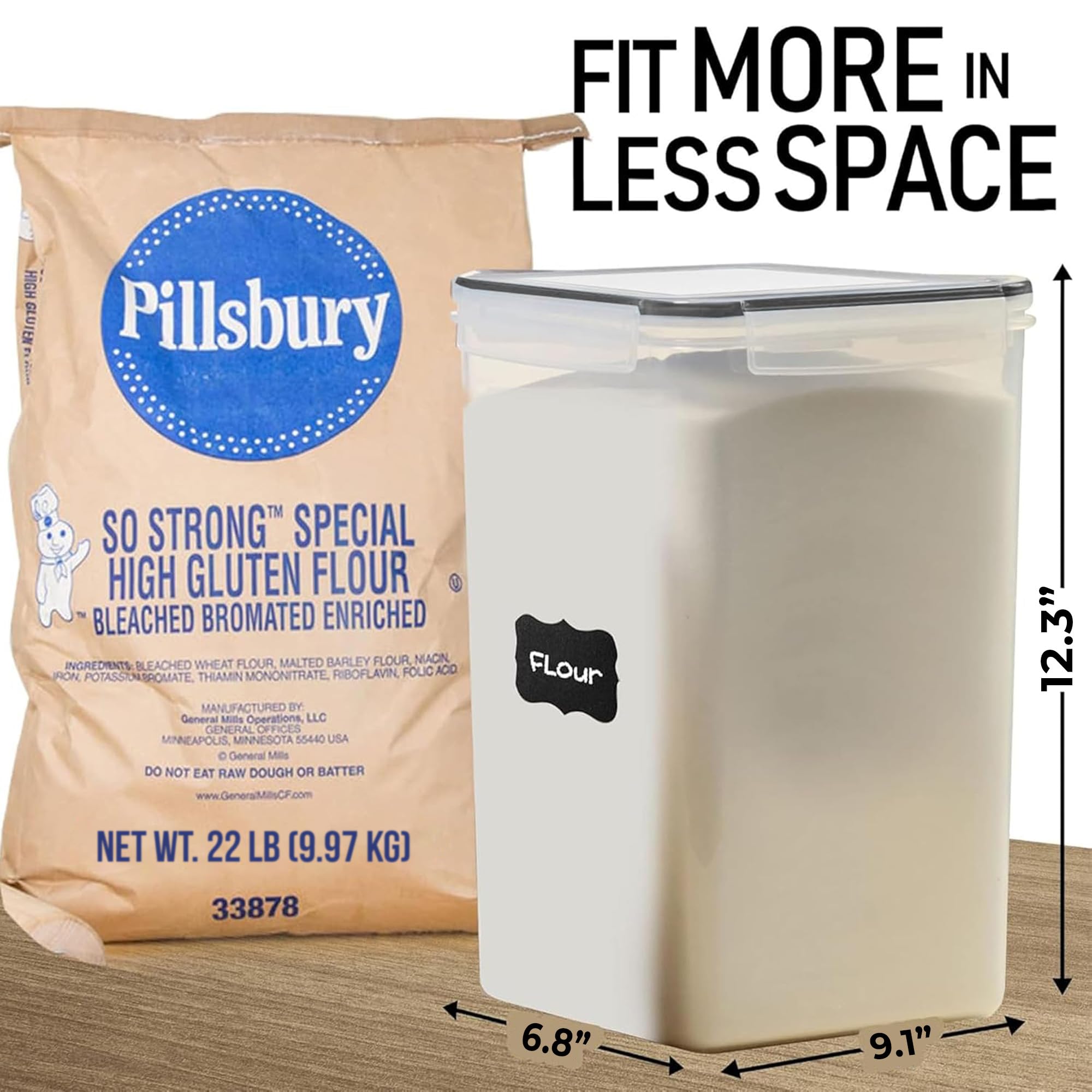 WHITE FEATHER SUPPLIES airtight seal lids for secure storage.