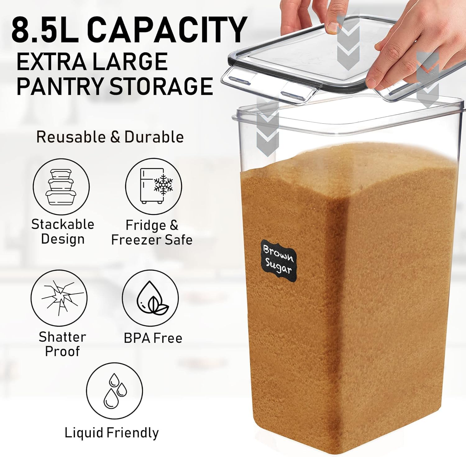 WHITE FEATHER SUPPLIES BPA-free plastic for safe food storage.