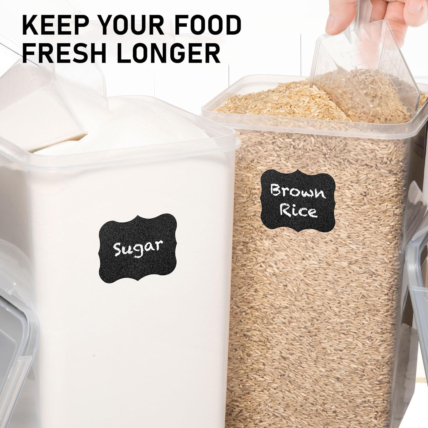 WHITE FEATHER SUPPLIES bulk storage containers for cereals and more.