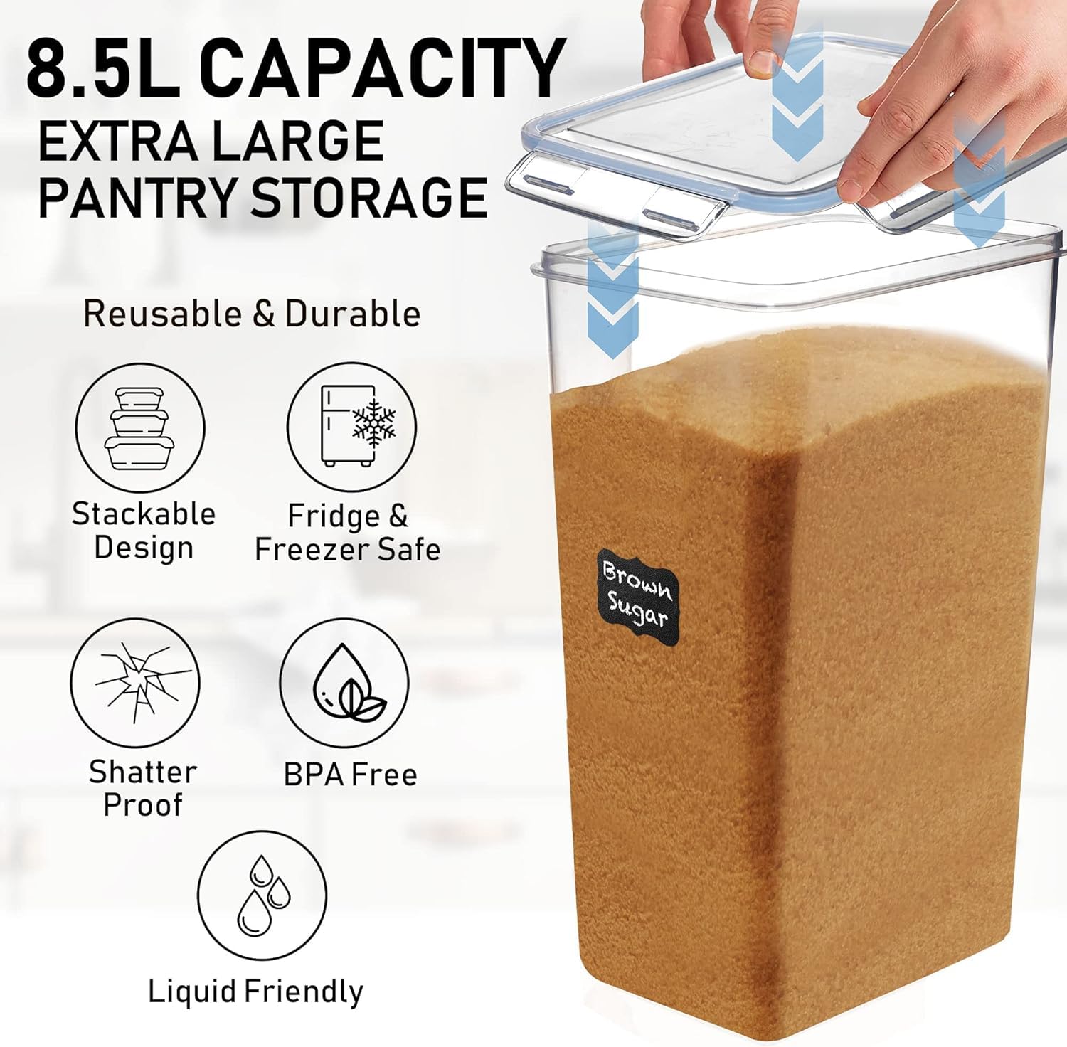 White Feather Supplies stackable pantry design saves space and reduces clutter.