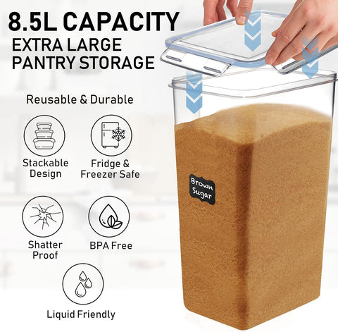 White Feather Supplies stackable pantry design saves space and reduces clutter.