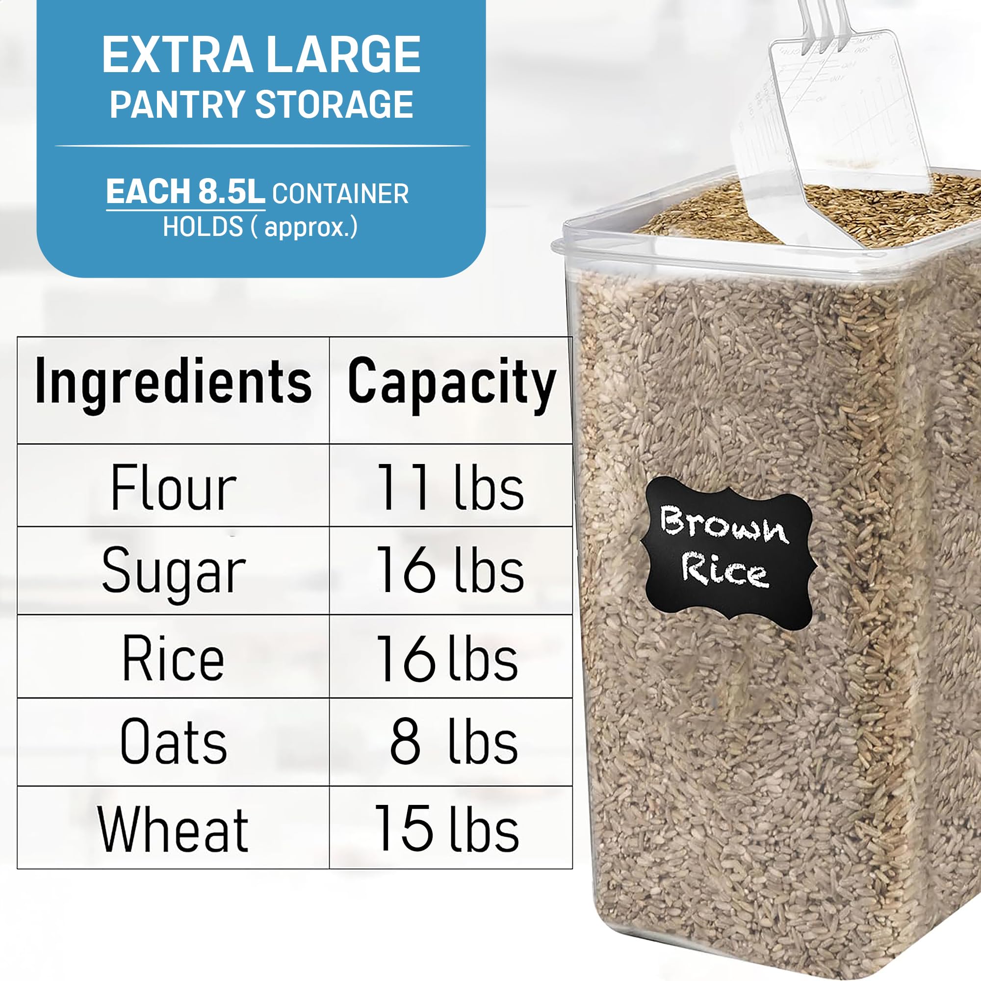 WHITE FEATHER SUPPLIES stackable pantry design saves space.