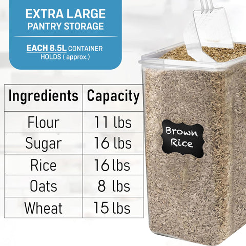 WHITE FEATHER SUPPLIES stackable pantry design saves space.
