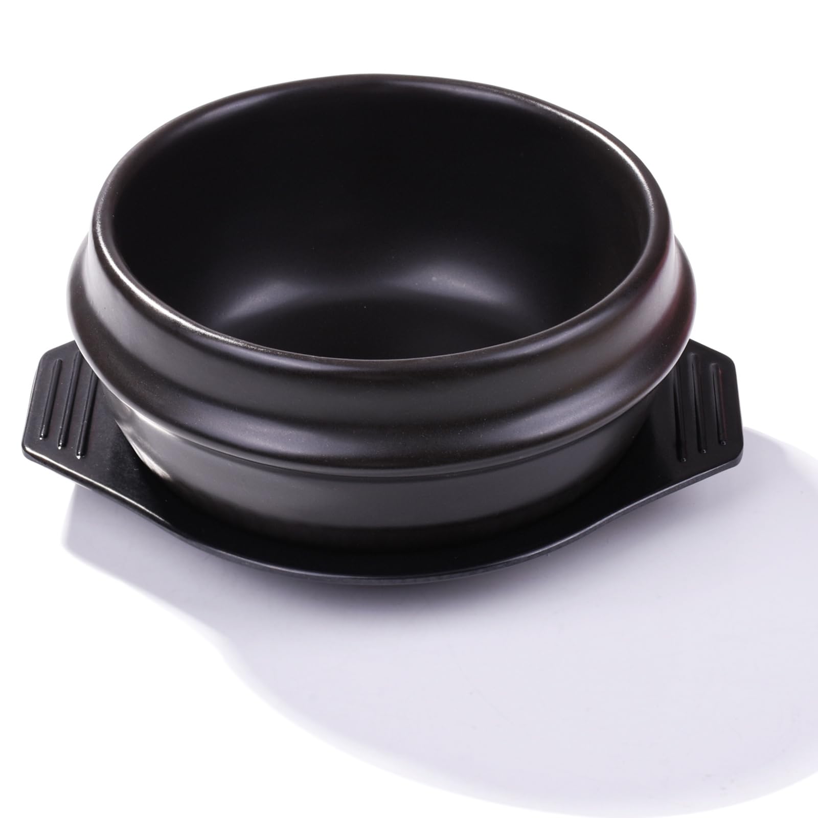 Whitenesser Korean stone bowl with 6.4 inch diameter for hot bibimbap serving