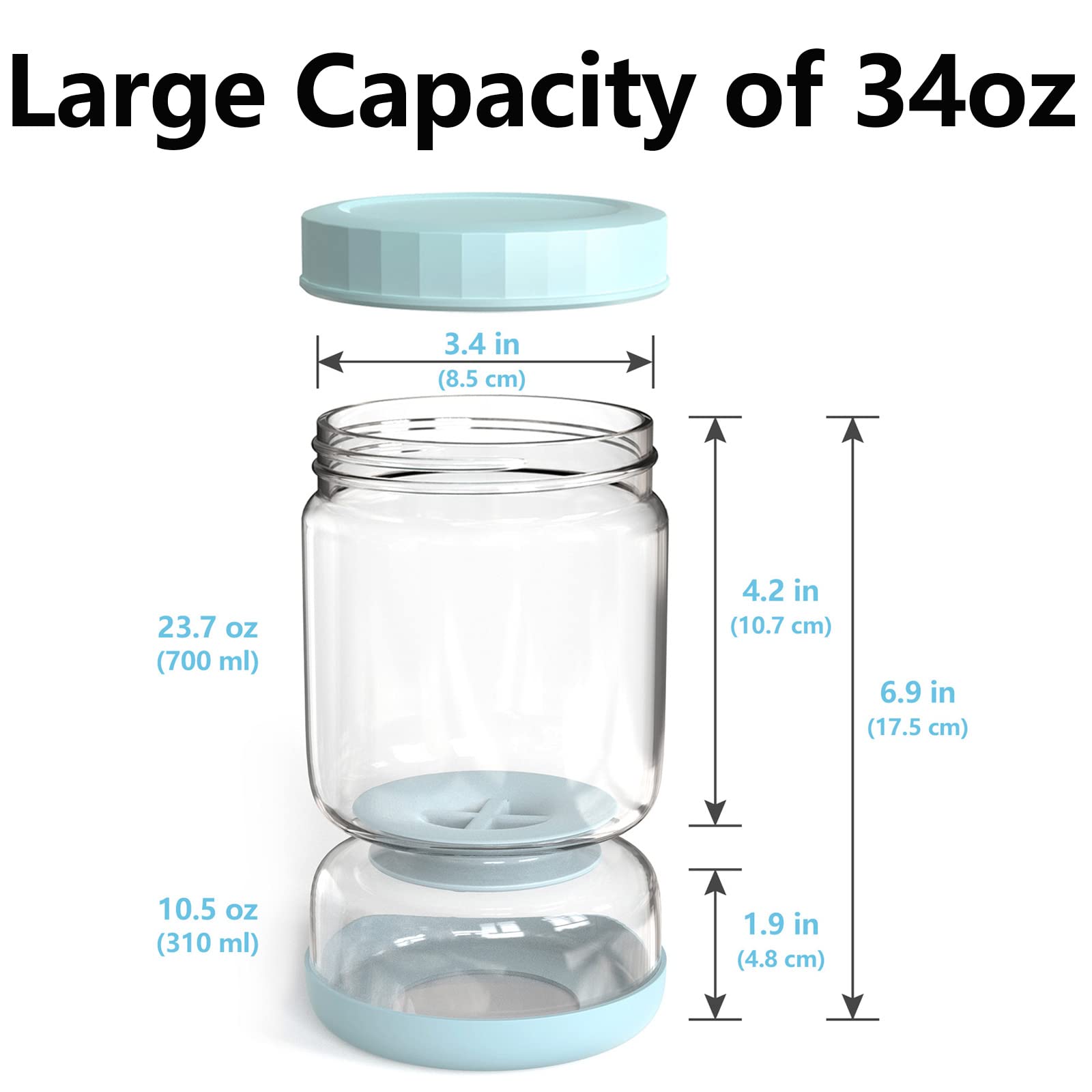 WhiteRhino pickle jar with airtight lid preserves freshness and reduces odors