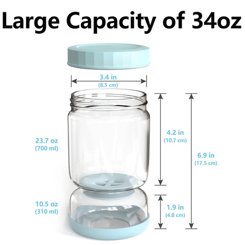 WhiteRhino pickle jar with airtight lid preserves freshness and reduces odors