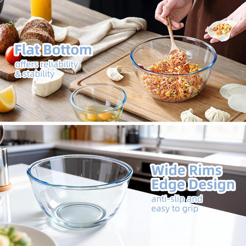 WhiteRhino glass bowls are dishwasher safe for easy cleanup.