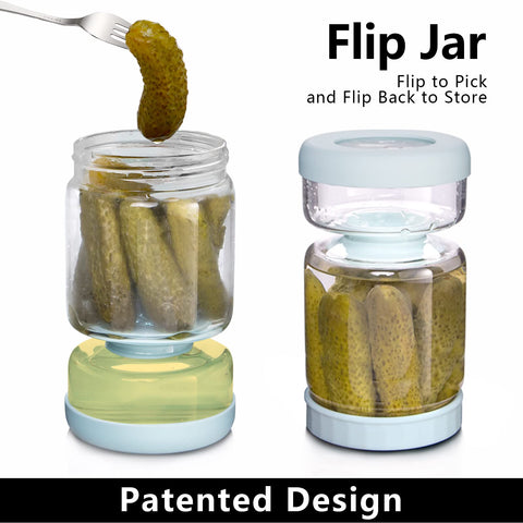 WhiteRhino two-compartment jar separates liquids from foods for easy preservation