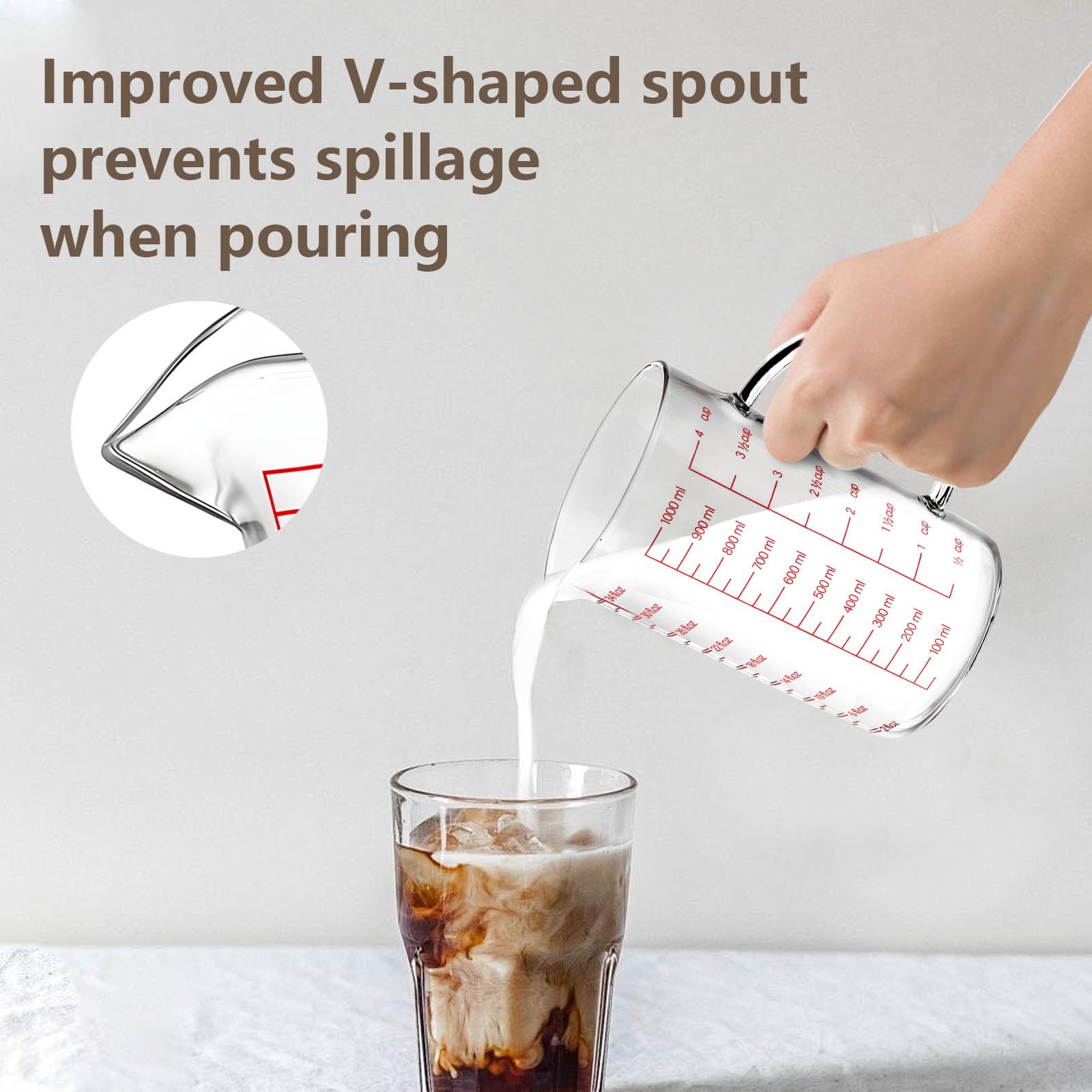 WhiteRhino V-shaped spout detail supports precise flow