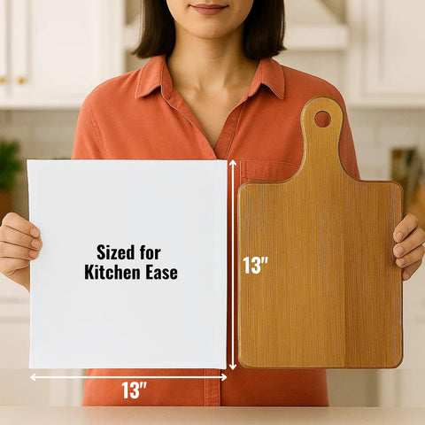WHITEWRAP dish cloths stacked demonstrate lint-free surface ideal for glassware.