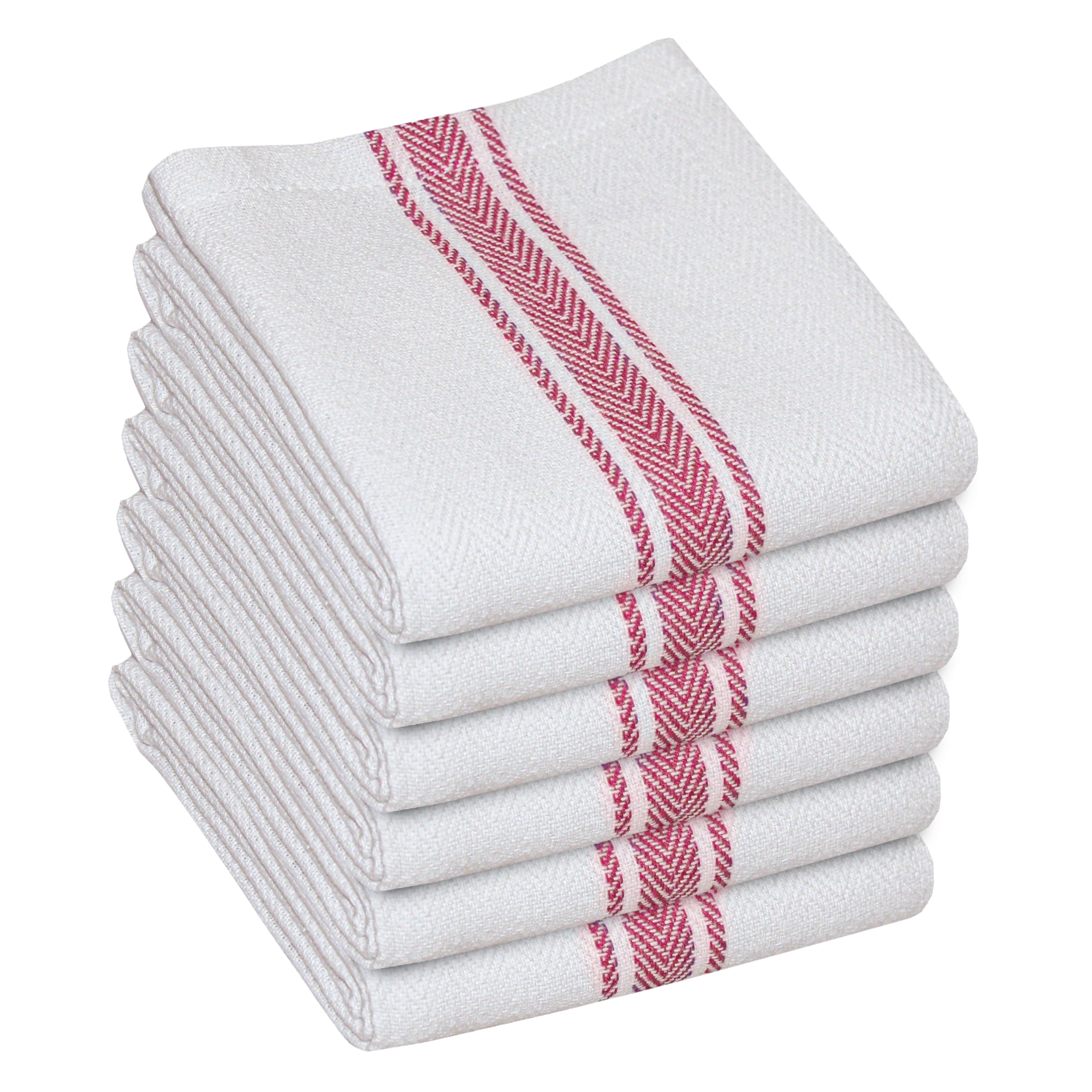 WHITEWRAP 6-pack absorbent kitchen towels in action for quick dish drying.