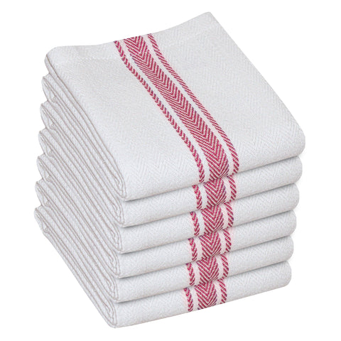 WHITEWRAP 6-pack absorbent kitchen towels in action for quick dish drying.
