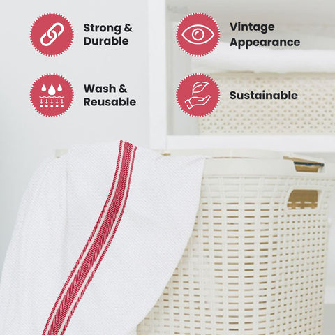 WHITEWRAP towels drying dishes after a meal in a tidy kitchen.