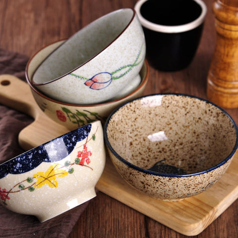 WHJY birds and fish motif bowls for elegant table presentation