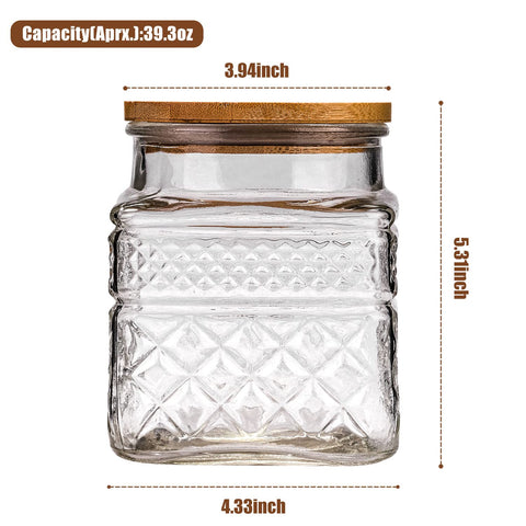 WHJY embossed jar highlights borosilicate glass for durable, heat and cold resistant storage.