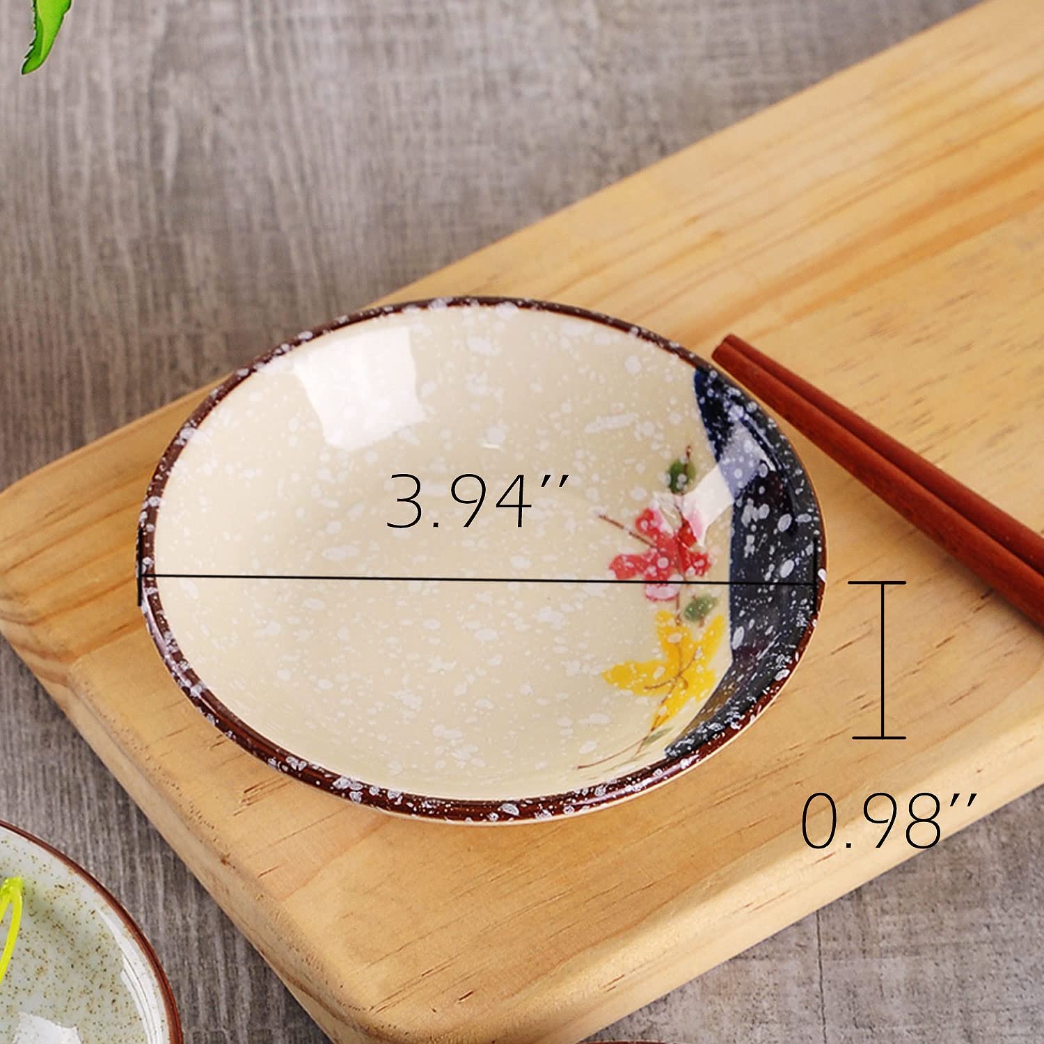 WHJY side dish featuring a birds pattern, adds color to tableware.