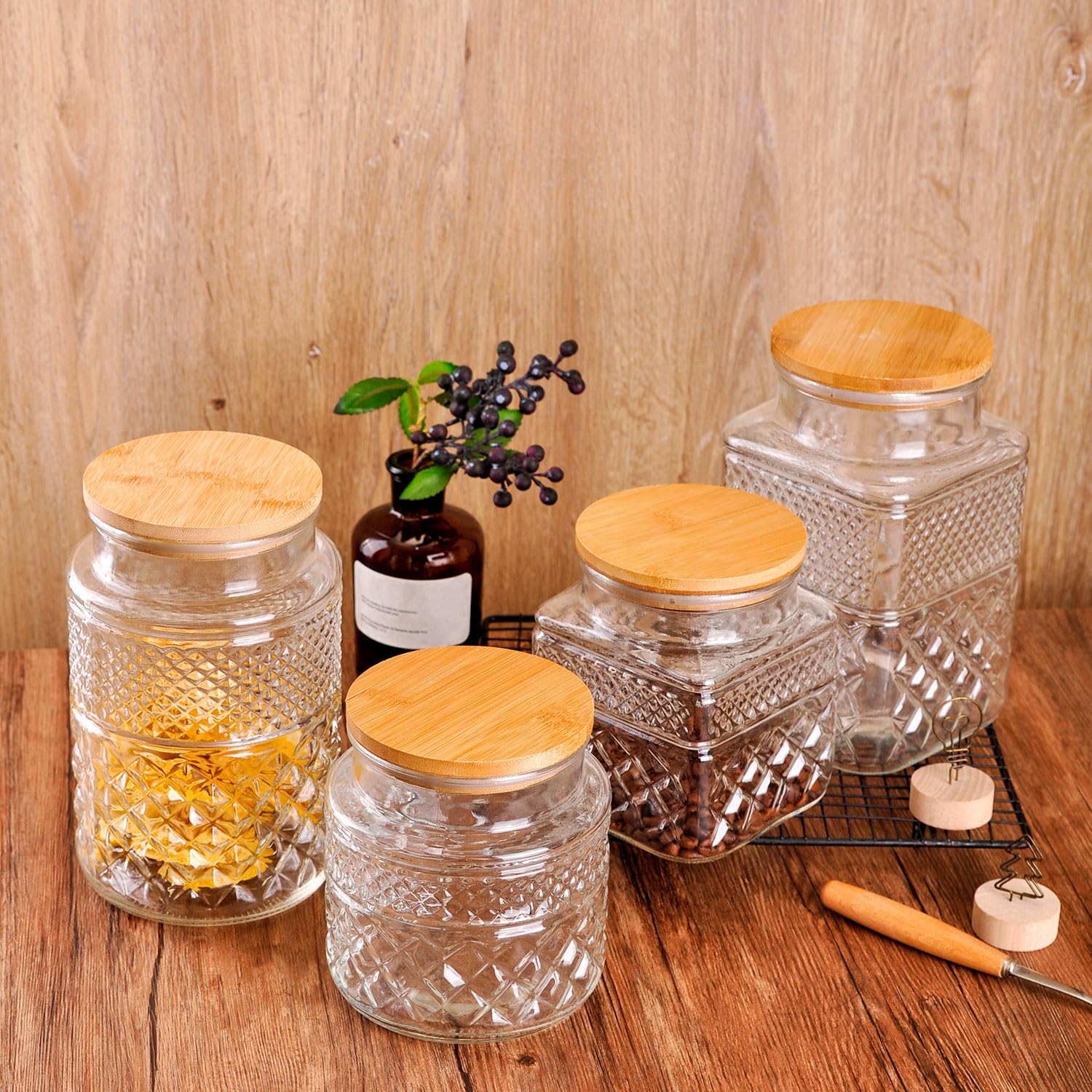 WHJY stylish storage for kitchen and bathroom countertops with clear visibility.