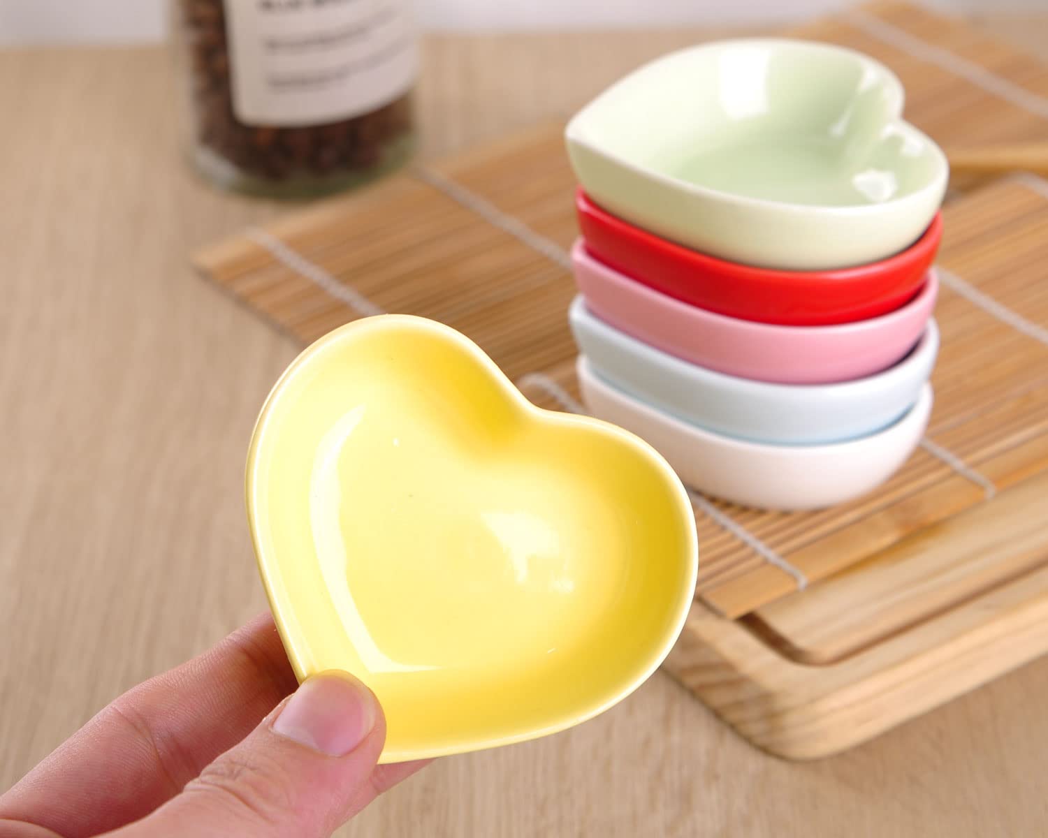 WHJY pink ceramic dipping bowls ideal for sauces and soy