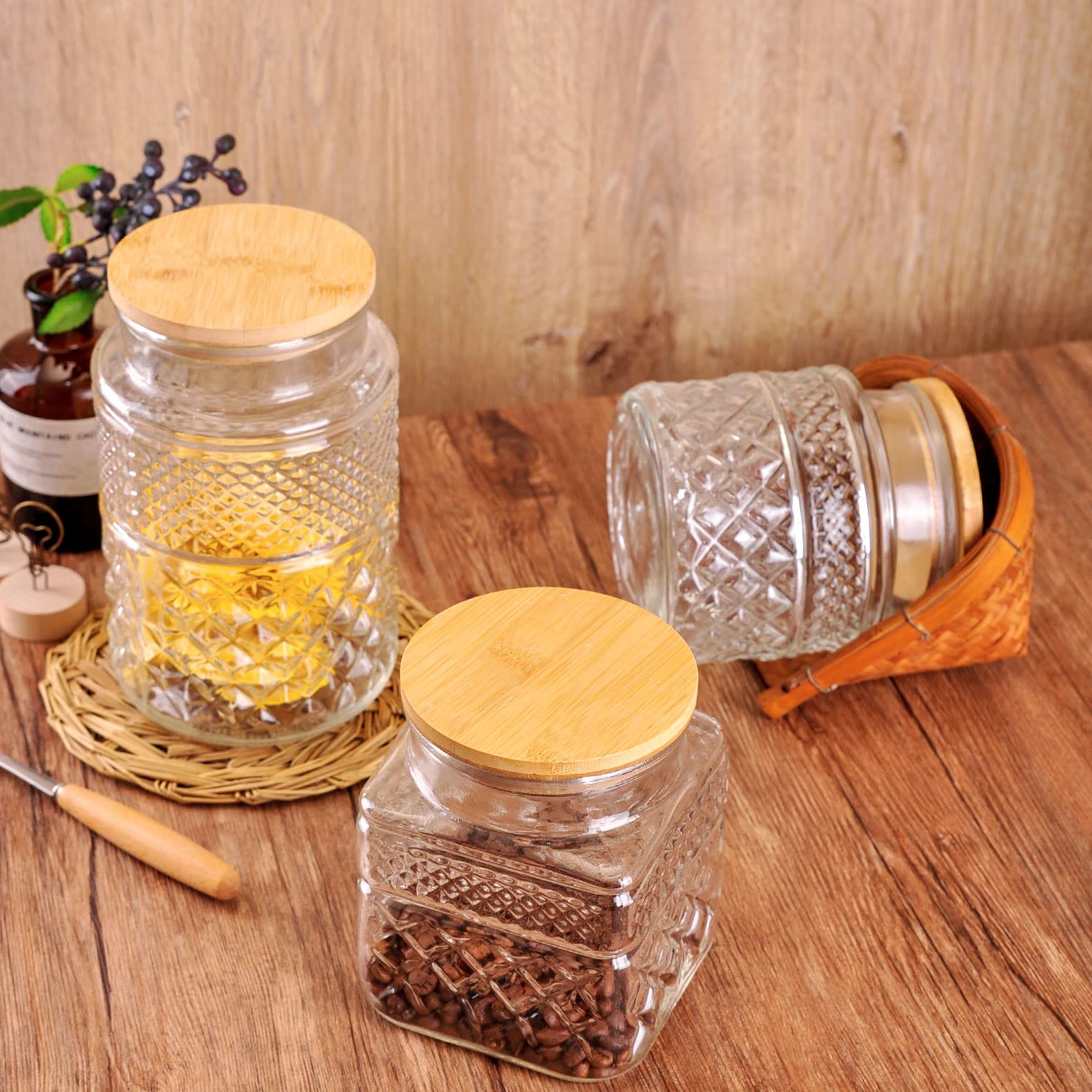 WHJY versatile canister for cookies, dog treats, or spices.