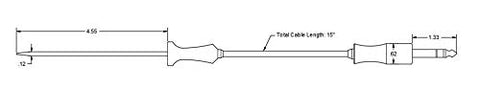 Close-up of thermistor delivering high-precision temperature readings.
