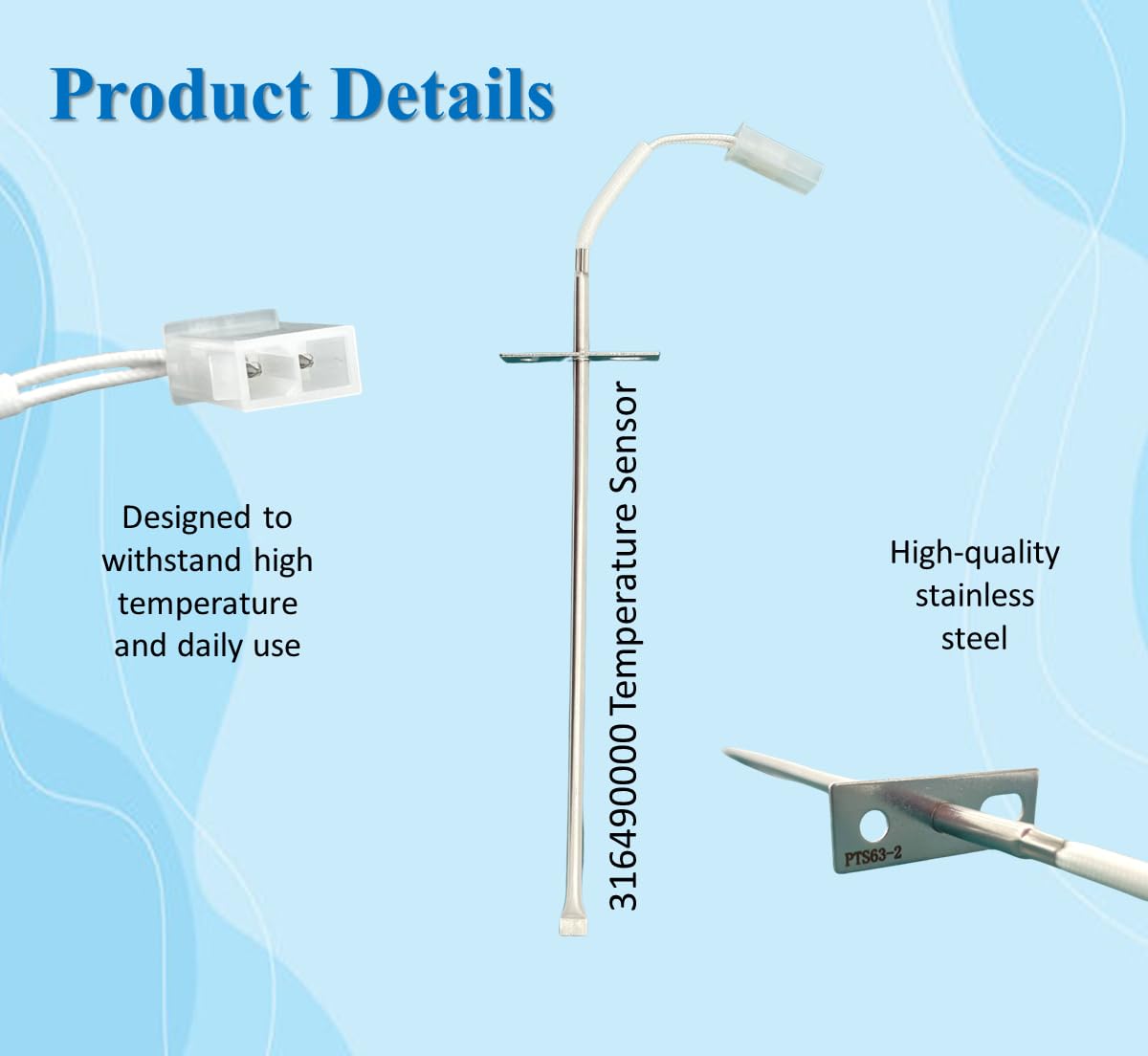 Wholesale Sensors Frigidaire 316490000 heat-resistance closeup emphasizes durable oven components.