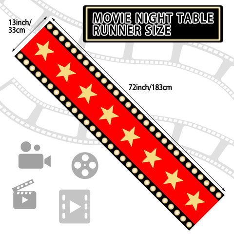 WHQXFDZ red carpet table runner adds glamour to birthday or movie night.