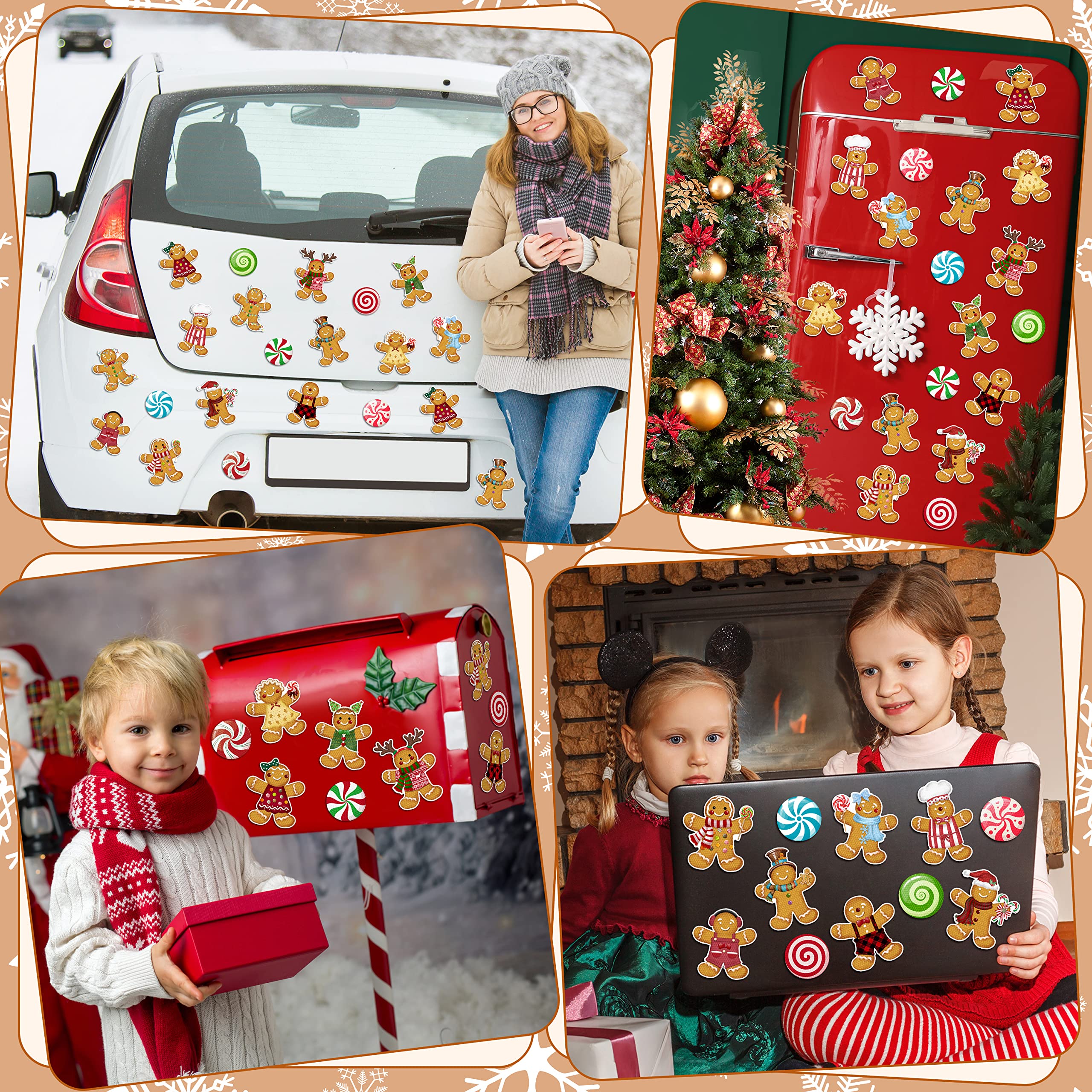 WHYMEO festive gingerbread and candy design adds winter charm.