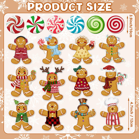 WHYMEO round candy magnets, six pieces, add playful holiday charm.