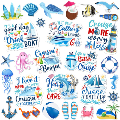 WHYMEO cruise door magnets collection on fridge for versatile cabin and kitchen decor.