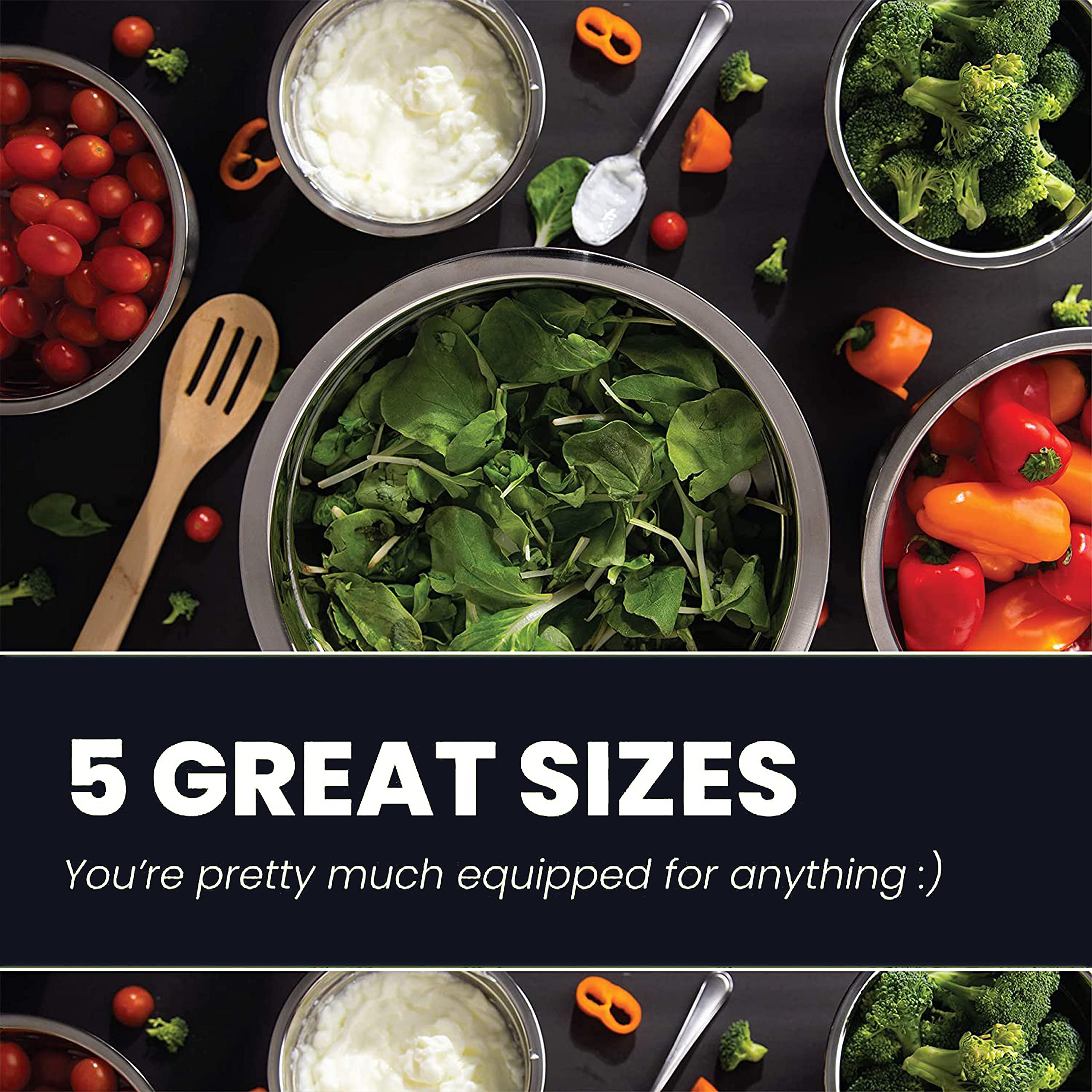 WHYSKO nesting design bowls save cabinet space in small kitchens.
