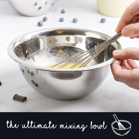 WHYSKO rust-resistant bowls provide durable performance during heavy mixing.