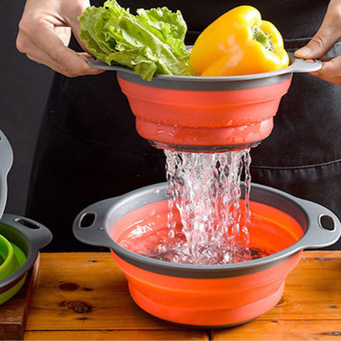 WHZHAOCAI silicone colander drains pasta quickly after boiling