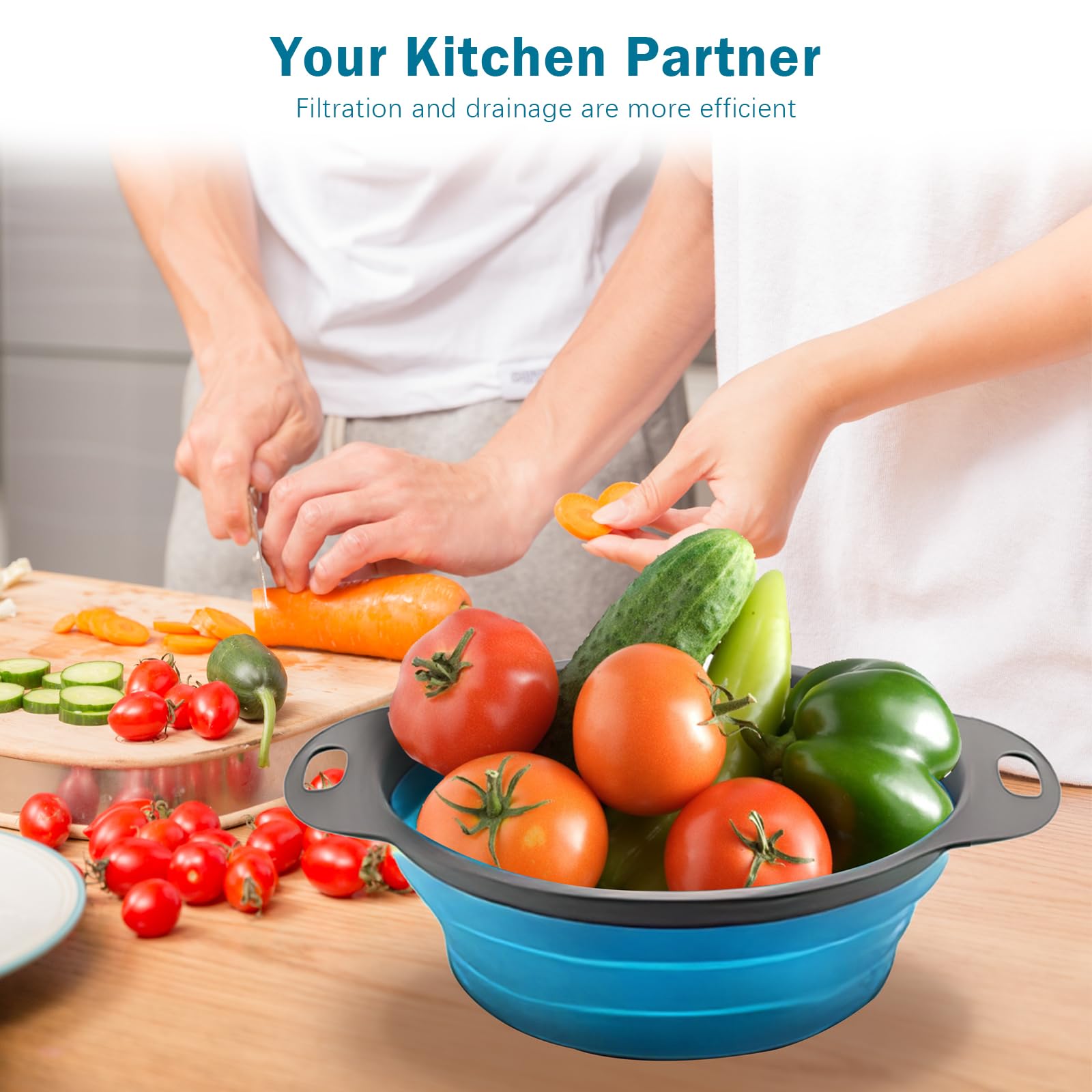 WHZHAOCAI compact colander dishwasher-safe and BPA-free for simple cleanup.