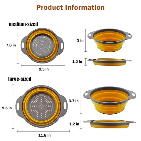 WHZHAOCAI dishwasher-safe colander for effortless cleanup