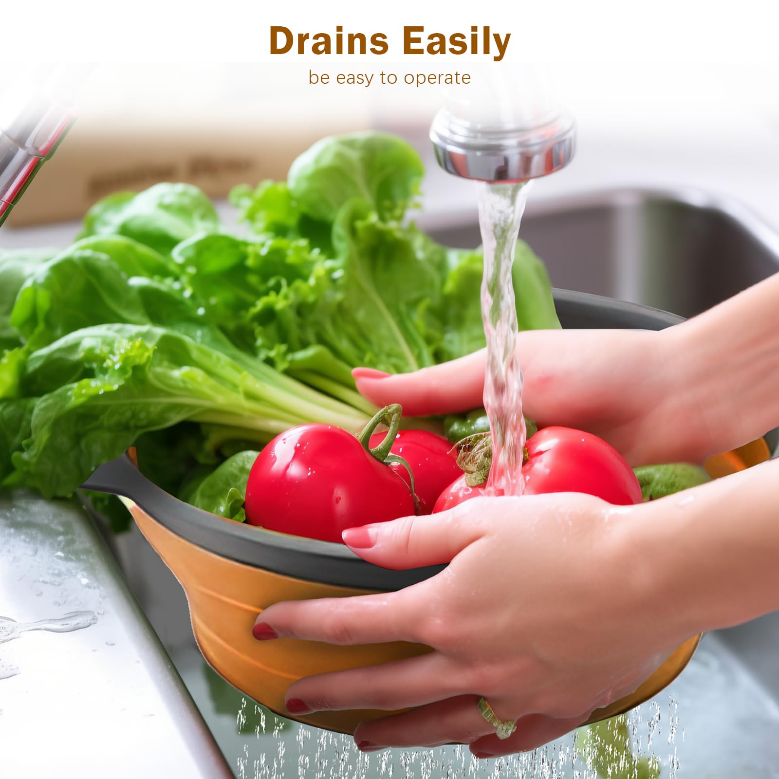 WHZHAOCAI colander 9.8-inch diameter for berries and fruit