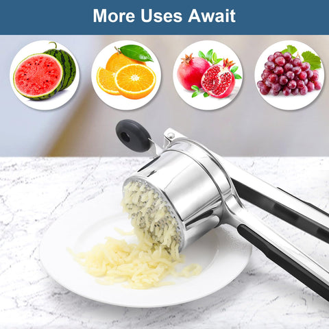 Non-slip silicone grip on WIHBOIR potato ricer for comfortable operation