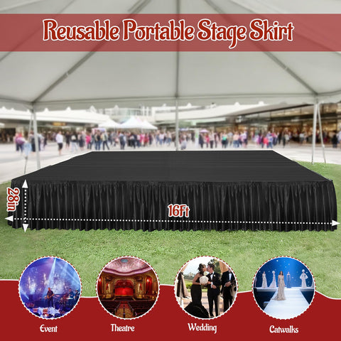 Wibeelee satin finish stage decor enhances elegance on camera.
