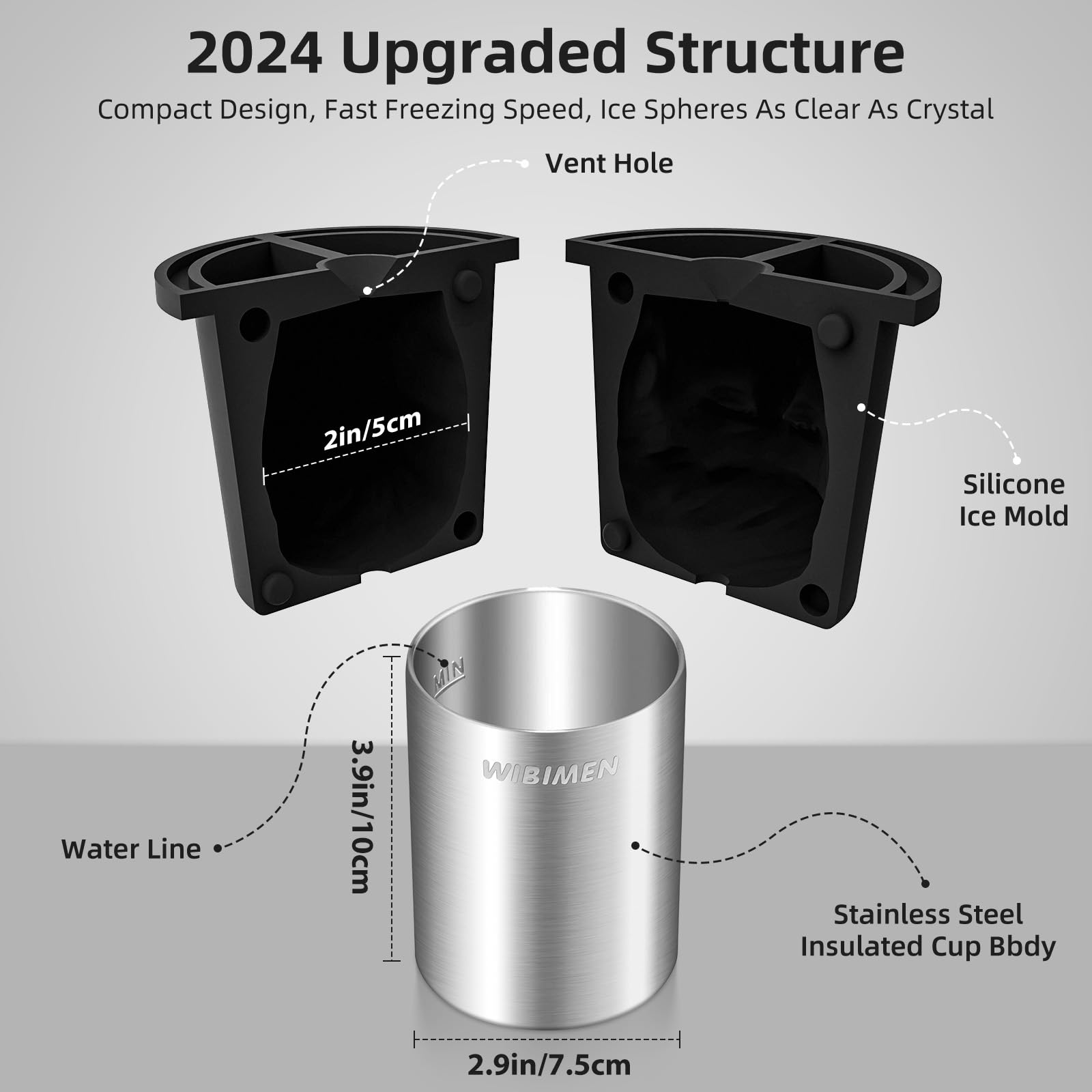 WIBIMEN bottom-waste-ice-removal allows quick cleaning with faucet rinse.