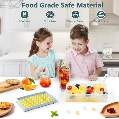 WIBIMEN easy-fill pebble ice tray reduces filling mess.