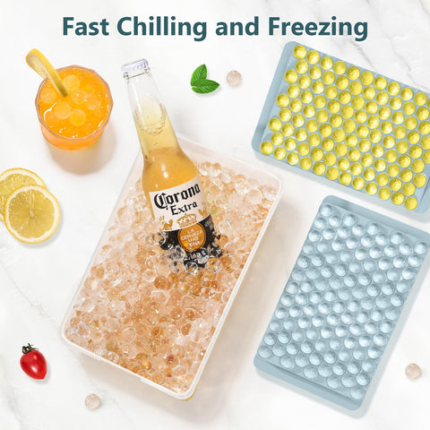 WIBIMEN fast-chill round ice tray for quick, refreshing drinks.
