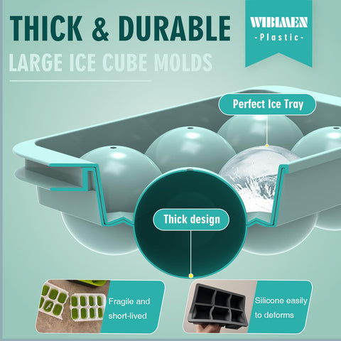 WIBIMEN food-grade material ice mold ensuring durable, safe freezing.
