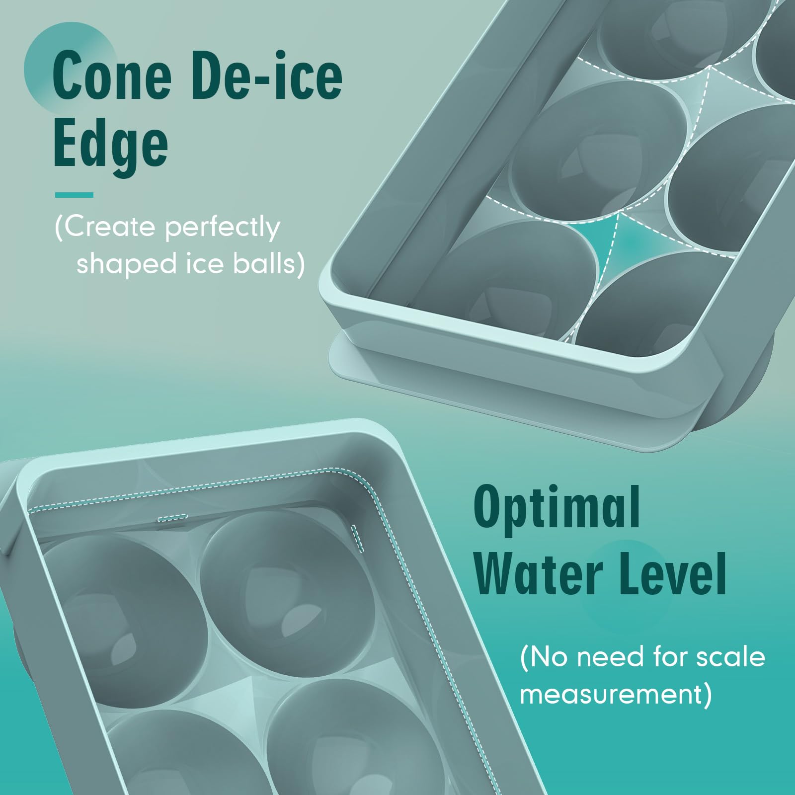 WIBIMEN food-grade material ice tray for safe freezer use