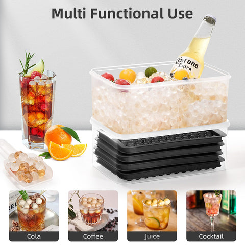 WIBIMEN mini ice tray in freezer fitting small cups and glasses.